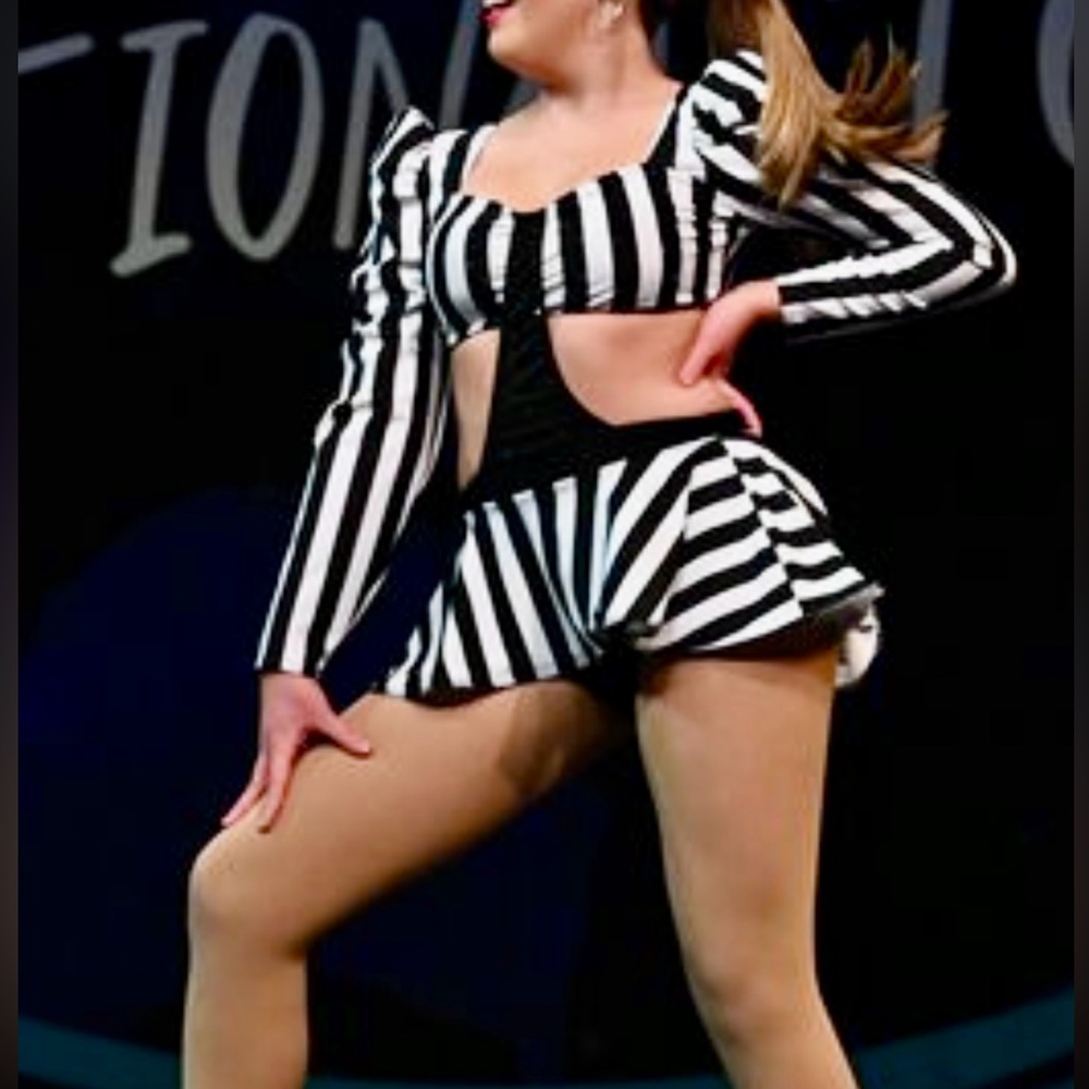Kelle Jazz Dance Costume
Space Between Leotard & Attached Skirt